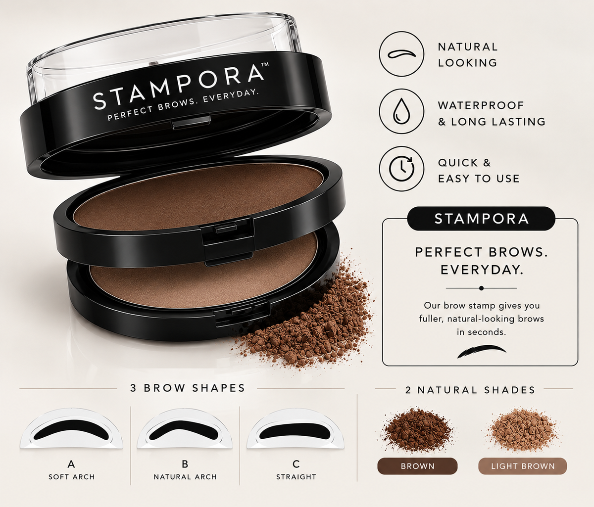 Stampora Brow Powder Stamp